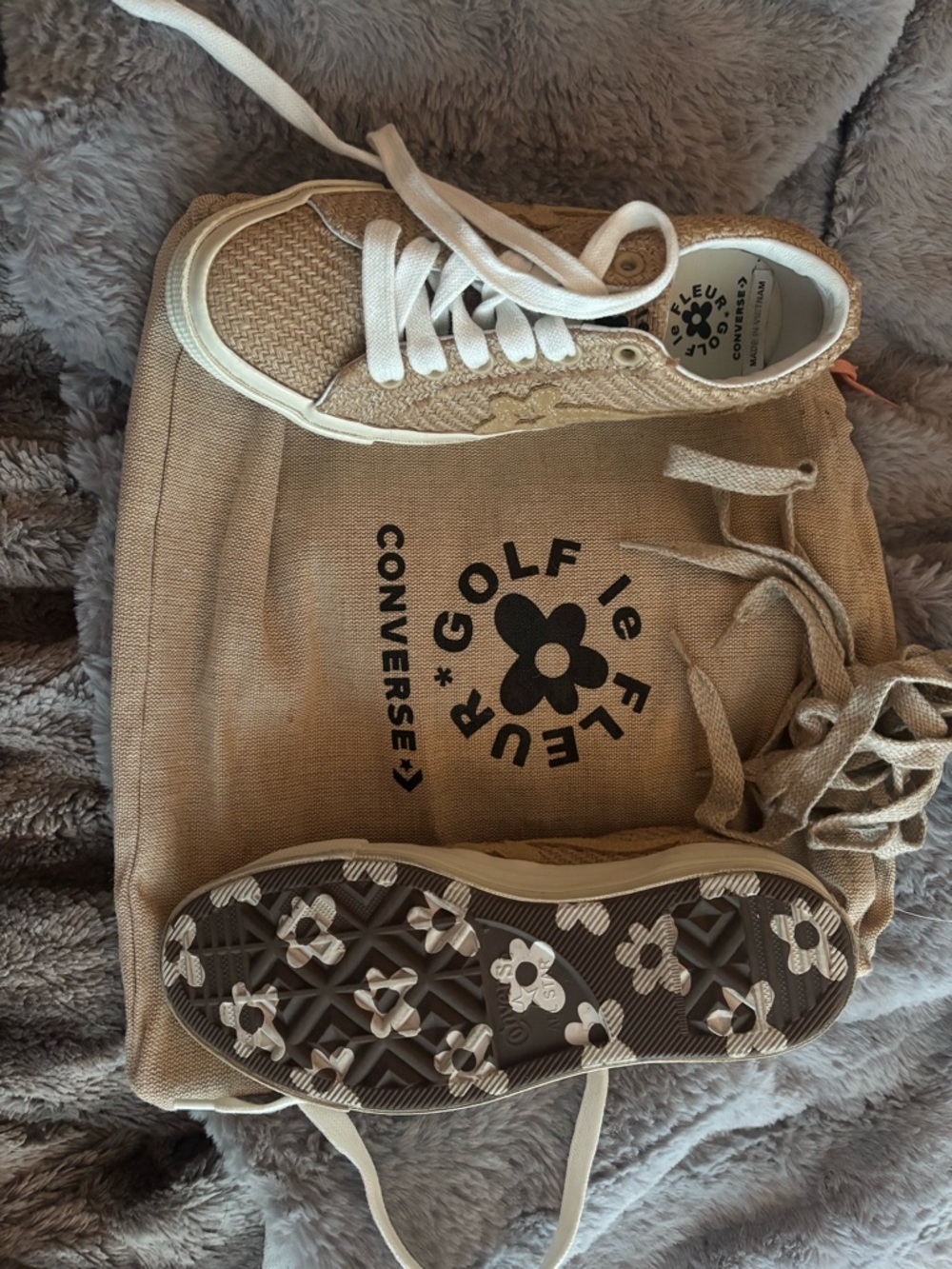 Converse Beige Golf Le Fleur Sneakers